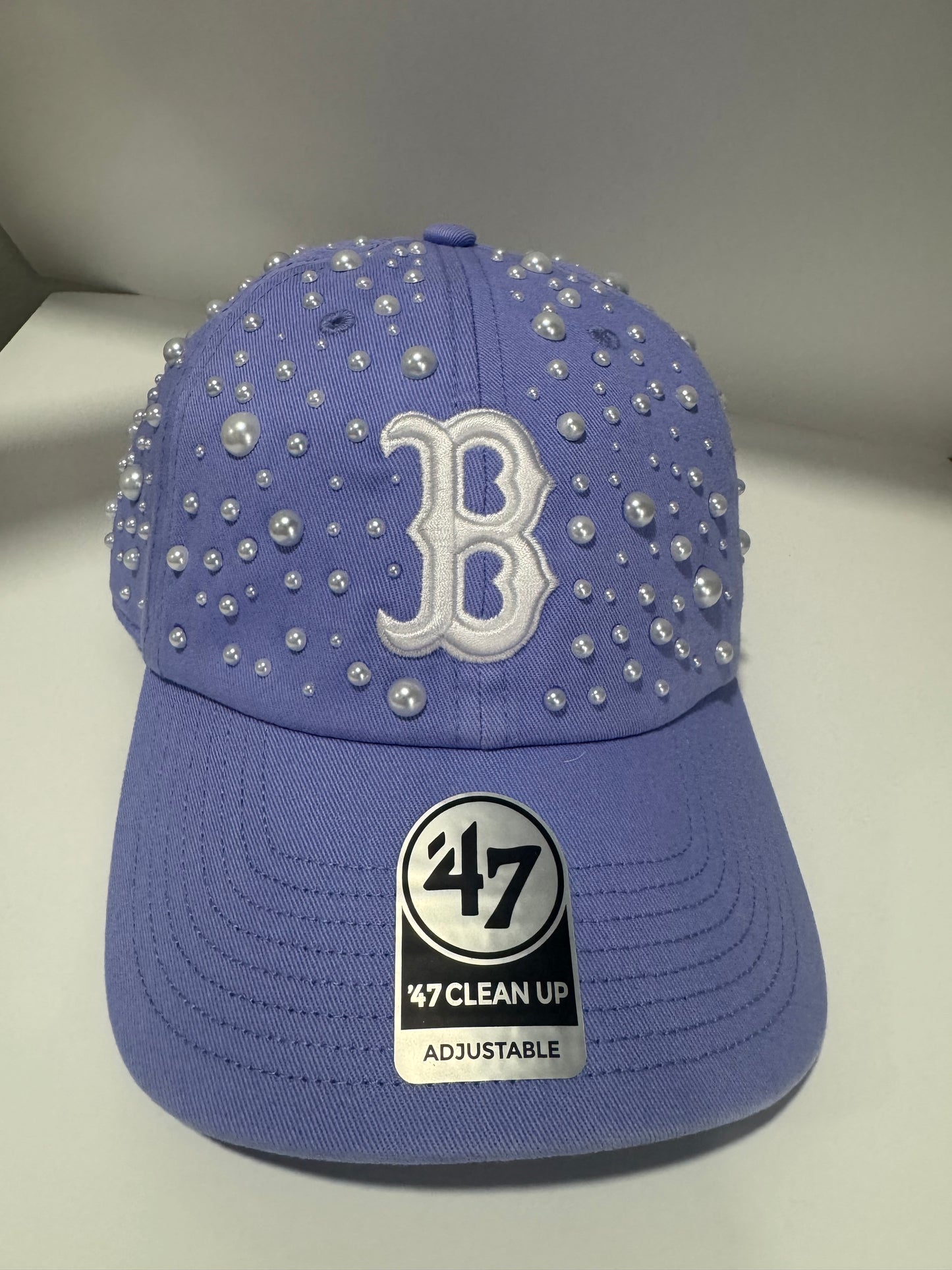 Boston “B” Lavender Cap with Pearl Detailing